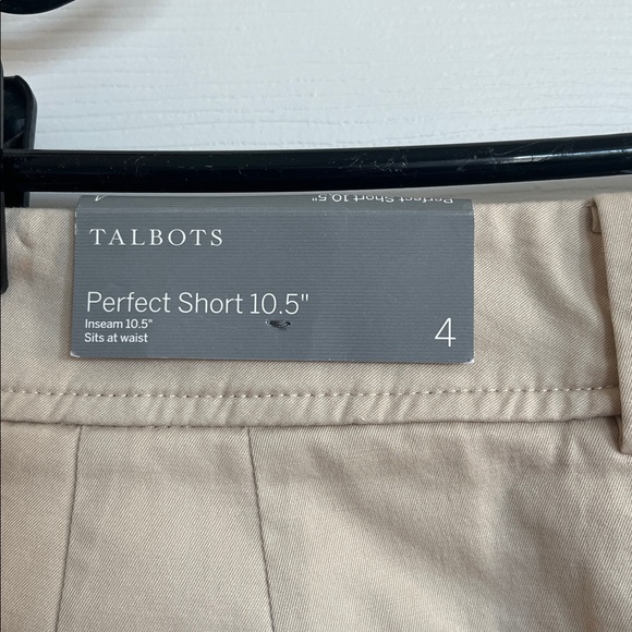 NWT Talbots sz 4 “Perfect Short 10.5” inseam khaki/tan - 4 pockets, too! - Picture 3 of 7